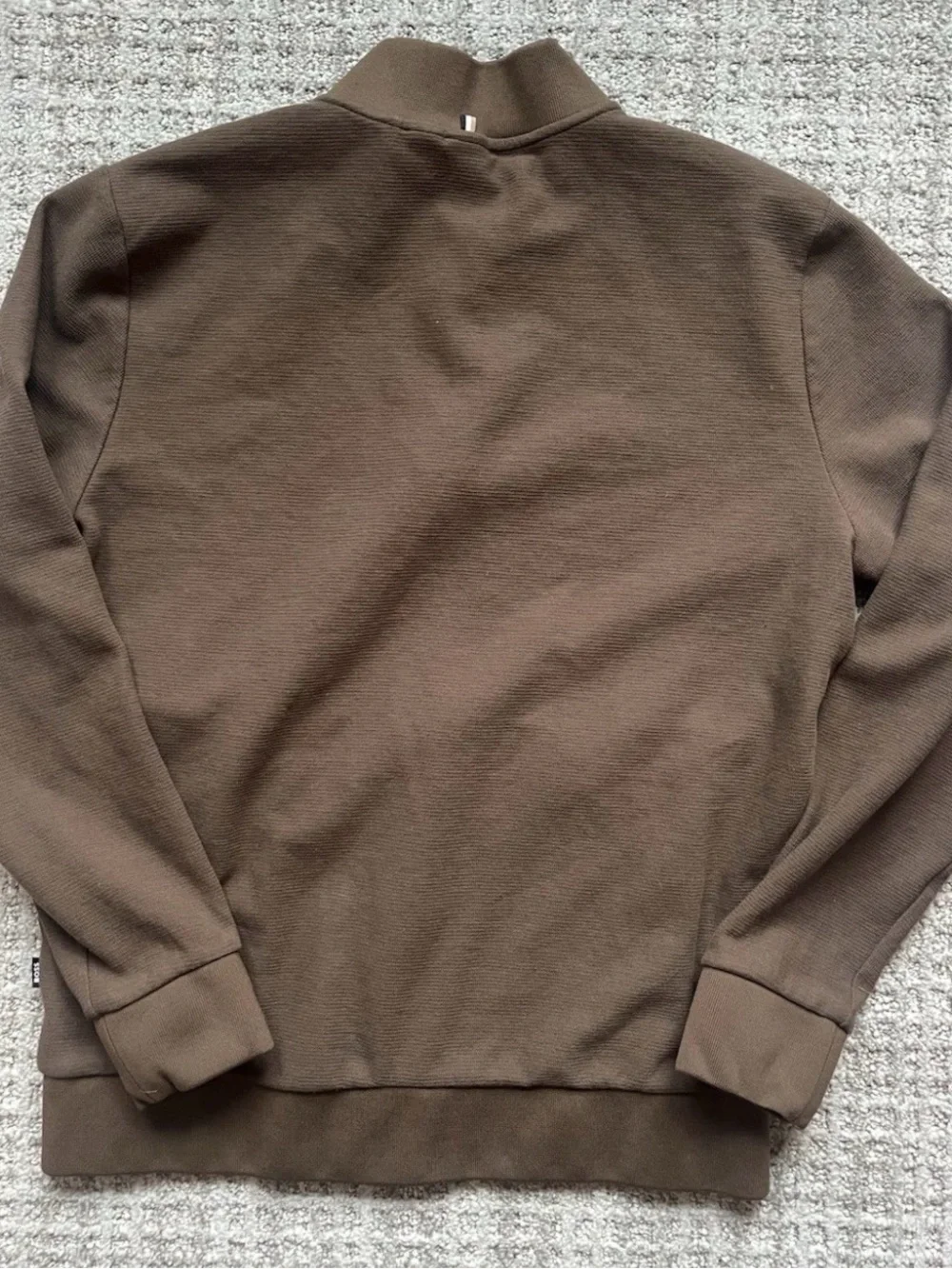 BOSS Men's Brown Full-Zip Sweater Jacket large